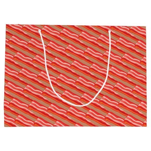 Niedlich Funny Bacon Große Geschenktüte (Rückseite)