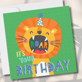 Niedlich Funny Birthday Lion kids Karte