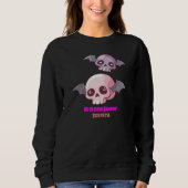 Niedlich Funny Bonjour Pun Halloween Sweatshirt (Vorderseite)