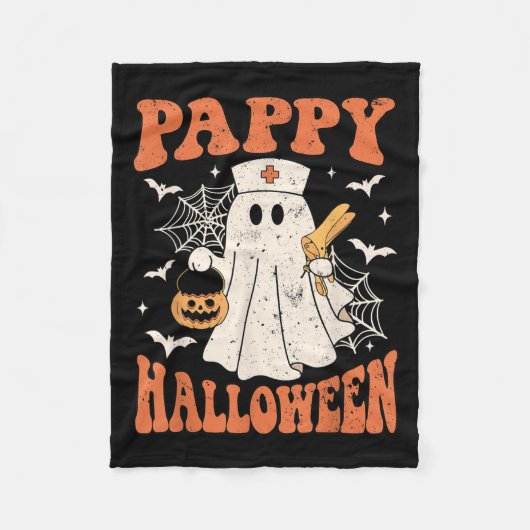 Niedlich Funny Boo Ghost Nurses Pappy Halloween Ob Fleecedecke (Vorderseite)