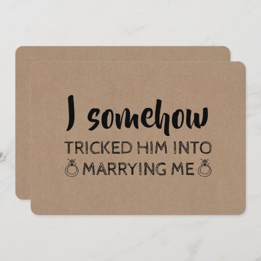 Niedlich Funny Bridesmaid / Vorschlag für eine Tra Einladung (Vorne/Hinten)