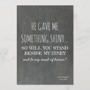 Niedlich Funny Bridesmaid / Vorschlag für eine Tra Einladung