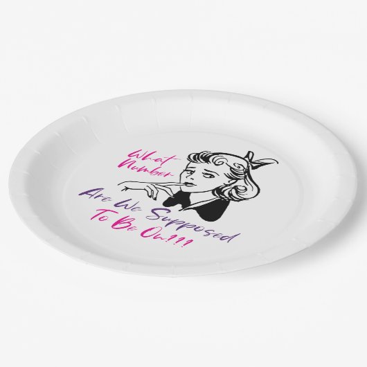 Niedlich Funny Bunco Party Pappteller (Schrägansicht)