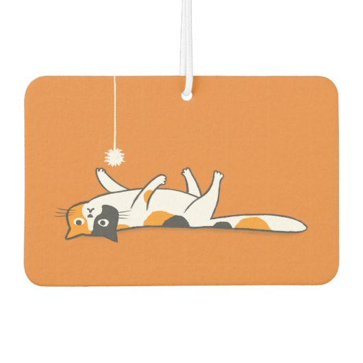 Niedlich Funny Calico Cat Cat Car Air Freshener Autolufterfrischer (Vorderseite)