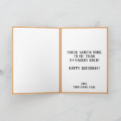 Niedlich Funny Carrot Pun Vater Happy Birthday Dankeskarte (Innenseite)