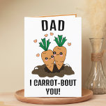 Niedlich Funny Carrot Pun Vater Happy Birthday Dankeskarte<br><div class="desc">Suchen Sie eine einzigartige Möglichkeit,  Ihre Liebe und Ihren Spaß zu Ihrem Elternteil auszudrücken? Unsere lustige Karottenwürfelkarte ist die perfekte Wahl für Papa am Vatertag oder zum Geburtstag! Passen Sie es an,  indem Sie Ihre eigene persönliche Nachricht hinzufügen.</div>