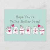 Niedlich Funny Cartoon Cat Feline Better Get Well Postkarte (Vorderseite)