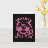Niedlich Funny Cat Lover Cat Is Karma Karte (Gelbe Blume)