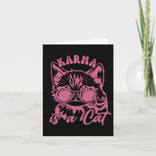 Niedlich Funny Cat Lover Cat Is Karma Karte