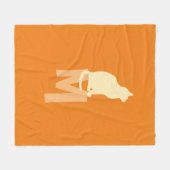 Niedlich Funny Cat Monogram Blanket Fleecedecke (Vorderseite (Horizontal))