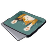 Niedlich Funny Cat Nickerchen Laptopschutzhülle (Vorne Knopf)