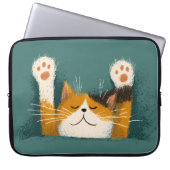 Niedlich Funny Cat Nickerchen Laptopschutzhülle (Vorderseite)