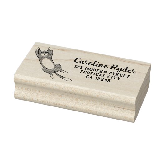 Niedlich Funny Cat Personalisiert Gummistempel (Stempel)