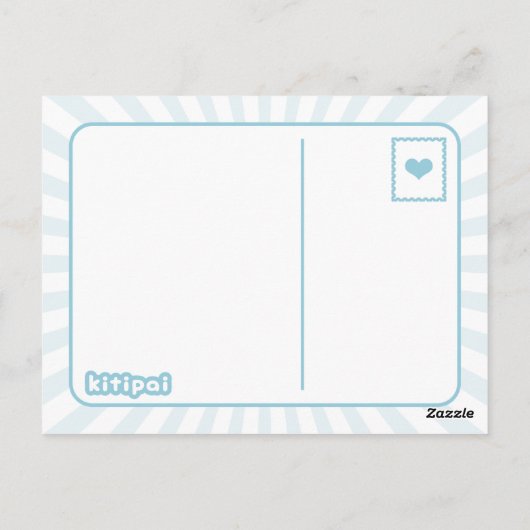 Niedlich Funny Cat Postkarte (Rückseite)