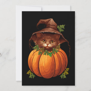 NIEDLICH FUNNY CAT PUMPKIN EINLADUNG