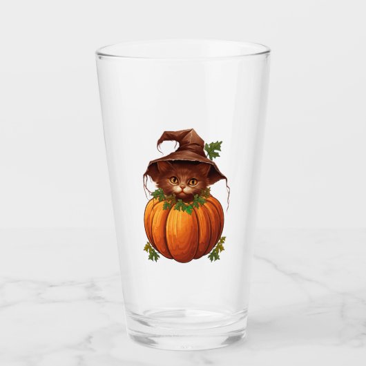 NIEDLICH FUNNY CAT PUMPKIN GLAS (Vorderseite)