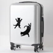 Niedlich Funny Cat Silhouette Aufkleber (Koffer)