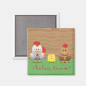 Niedlich Funny Chickens Cartoon Kühlschrankmagnet (Vorderseite/Rückseite)
