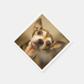 Niedlich & Funny Chihuahua Dog Papierservietten (Ecke)