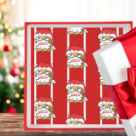 Niedlich Funny Christmas Cartoon Cat Personalisier Seidenpapier