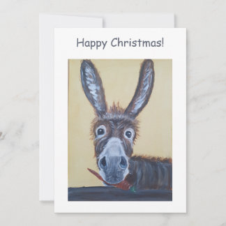 Niedlich Funny Christmas Donkey Feiertagskarte
