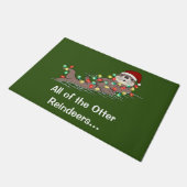Niedlich Funny Christmas Lights Otter Rentiers Fußmatte (Schrägansicht)