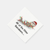Niedlich Funny Christmas Lights Otter Rentiers Serviette (Ecke)