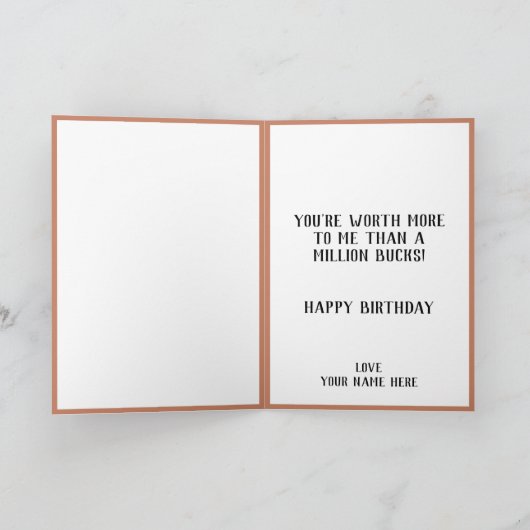 Niedlich Funny Deer Buck Wunderbarer Vater Geburts Dankeskarte (Innenseite)