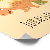 Niedlich Funny Dinosaur Dino Peeing Jurassic Fern Poster (Ecke)