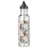 Niedlich Funny Dinosaur Pattern Edelstahlflasche (Rechts)