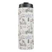 Niedlich Funny Dinosaur Pattern Thermosbecher (Vorderseite)