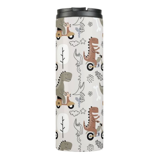 Niedlich Funny Dinosaur Pattern Thermosbecher (Rückseite)