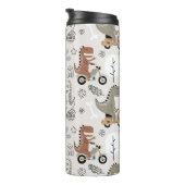 Niedlich Funny Dinosaur Pattern Thermosbecher (Nach rechts gedreht)
