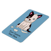 Niedlich & Funny Dog, benutzerdefinierter Text- un Magnet (Linke Seite)