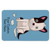 Niedlich & Funny Dog, benutzerdefinierter Text- un Magnet (Horizontal)