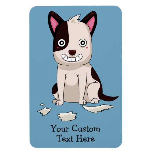 Niedlich & Funny Dog, benutzerdefinierter Text- un Magnet (Vertikal)