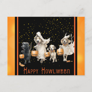 Niedlich Funny Dog Happy Halloween Howlween Postkarte
