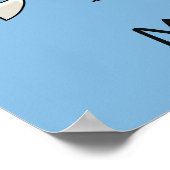 Niedlich & Funny Dog individuelle Name & Farbposte Poster (Ecke)