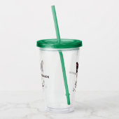 Niedlich & Funny Dog individuelle Name Tumbler Acryltrinkbecher (Links)