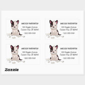 Niedlich & Funny Dog Sondertext & Farbaufkleber Rechteckiger Aufkleber (Blatt)