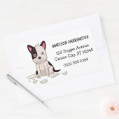Niedlich & Funny Dog Sondertext & Farbaufkleber Rechteckiger Aufkleber (Umschlag)