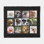 Niedlich- & Funny Dogs Foto Collage Fleece Decke (Vorderseite (Horizontal))