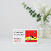 Niedlich Funny Eggs Cartoon Frühstück Restaurant Visitenkarte (Stehend Vorderseite)