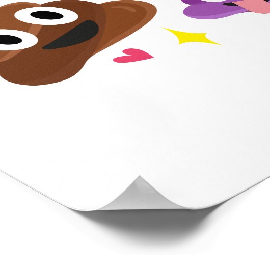 Niedlich Funny Emoji Pink Bow Süsse Poo - Emoji Ge Poster (Ecke)