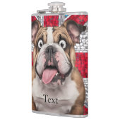 Niedlich Funny English BullDog Flachmann (Links)
