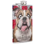 Niedlich Funny English BullDog Flachmann (Rechts)
