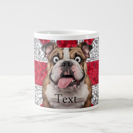 Niedlich Funny English BullDog Jumbo-Tasse (Vorderseite)