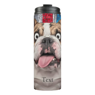 Niedlich Funny English BullDog Thermosbecher