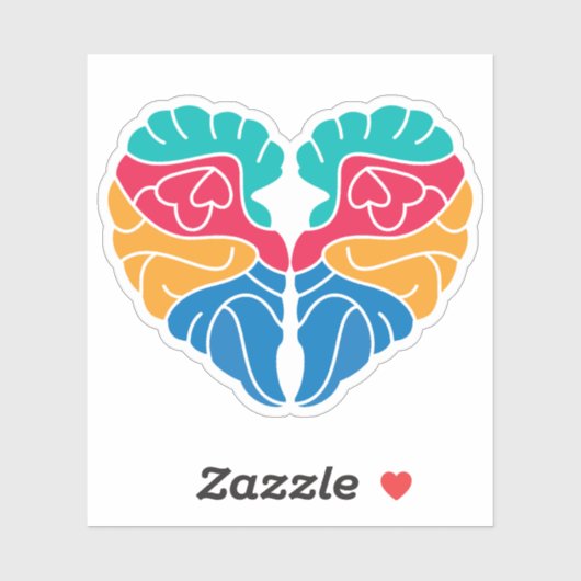 Niedlich Funny farbig Liebe Aufkleber (Blatt)