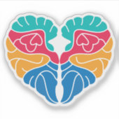 Niedlich Funny farbig Liebe Aufkleber (Vorderseite)